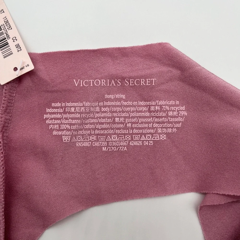 Victorias Secret Seamless No Show Thong Panty Mauve Pink 11263757 M